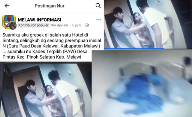 Viral Oknum Kades di Melawi Digerebek Istri Sah Sedang Berduaan di Hotel