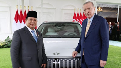 Presiden Erdoğan Beri Hadiah Prabowo Mobil Listrik TOGG T10X