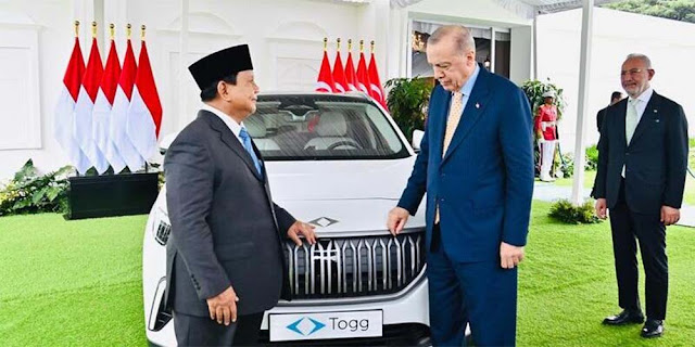 Erdogan Hadiahkan Mobil Listrik Togg T10X pada Prabowo