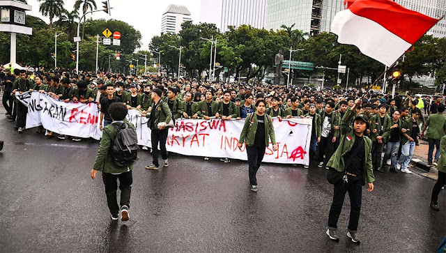 Media Asing Soroti Aksi Unjuk Rasa Mahasiswa Tagar IndonesiaGelap