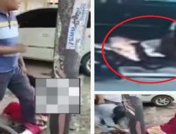 Respons Spontan Bripka J Tendang Kepala Wanita ODGJ yang Nekat Bakar Motornya