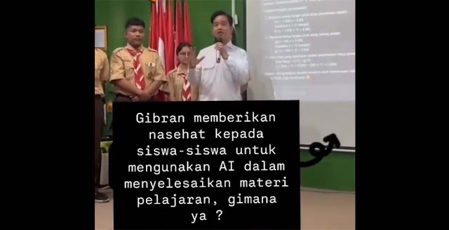 Gibran Beri Saran Siswa Gunakan AI untuk Selesaikan Tugas, Publik: Menyala Mas Wapres!