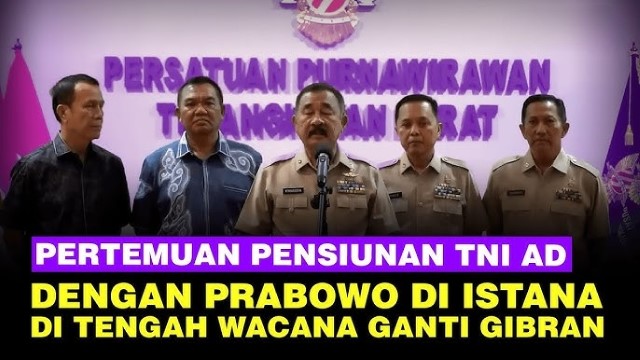 Menjawab Teka-Teki Pertemuan Presiden Prabowo Dengan Purnawirawan TNI AD di Tengah Isu Pemakzulan Gibran