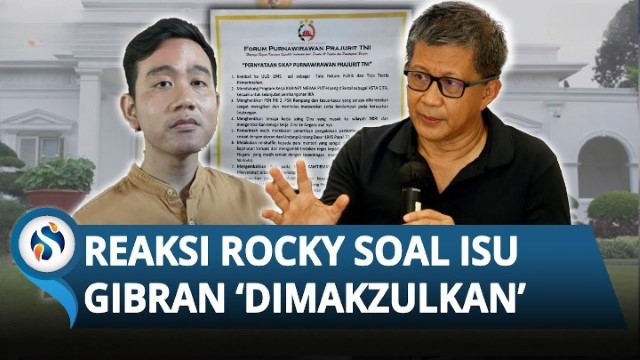 Pemakzulan Wapres Gibran Secara Politik Sulit Diwujudkan, Rocky Gerung Beberkan Alasannya!