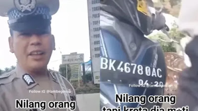 Polisi Tilang Warga di Batubara, Tapi Plat Motornya Sendiri Mati 5 Tahun