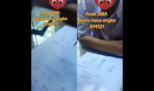 Viral Siswa SMA Tak Bisa Baca Angka 814121, Bikin Warganet Cemas soal Kualitas Pendidikan