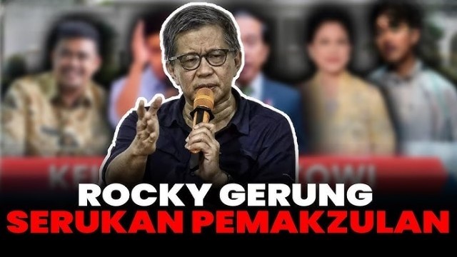 Bayangan Rocky Gerung Soal Polemik Pemakzulan Gibran: Ada Matahari Terbit Dari Gorong-Gorong!