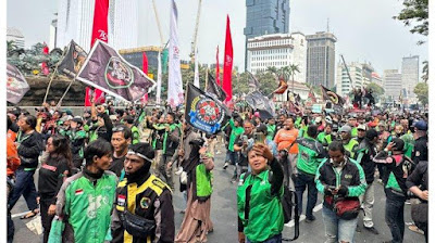 Hari Ini Ribuan Ojol Demo di Istana, Serentak Putuskan Offbid Seharian, Begini Kata Aplikator