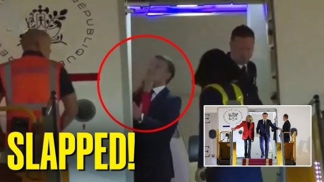 VIRAL Presiden Prancis Macron Ditoyor Istri Jelang ke RI, Cekcok?