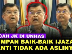 Singgung Ijazah di Wisuda Unhas, JK: Simpan Baik-Baik, Nanti Dipertanyakan Kalau Tak Ada Aslinya!