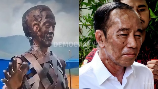 ASTAGA! Patung Jokowi di Tanah Karo Disebut Mirip Dengan Wajah Jokowi Saat Sakit, Cuma Kebetulan?