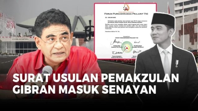 Usulan Purnawirawan Terancam Gagal, Pemakzulan Gibran Macet di Meja DPR?