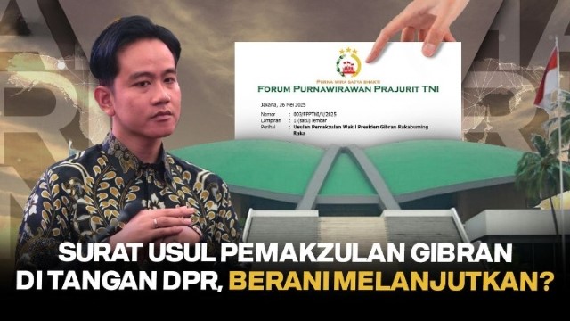 PANAS! Forum Purnawirawan Terbelah? Muncul Surat Tandingan di Meja DPR, Minta Gibran Tak Dimakzulkan