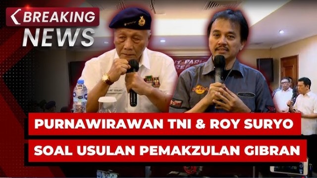 Keras! Forum Purnawirawan TNI Ancam Duduki MPR Jika Surat Pemakzulan Gibran Tak Direspons