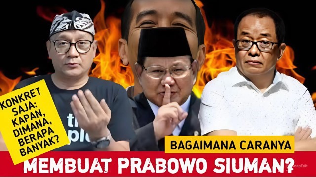 Bagaimana Caranya Membuat Prabowo Siuman? Begini Kata Said Didu!