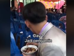 Viral! Pengantin Pria Ini Tinggalkan Istri di Pelaminan Sendiri demi Makan Bakso