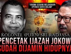 Eks Intelijen Sri Radjasa Yakin Ijazah Jokowi Palsu: Dibuat Tahun 2012 atau 2014!