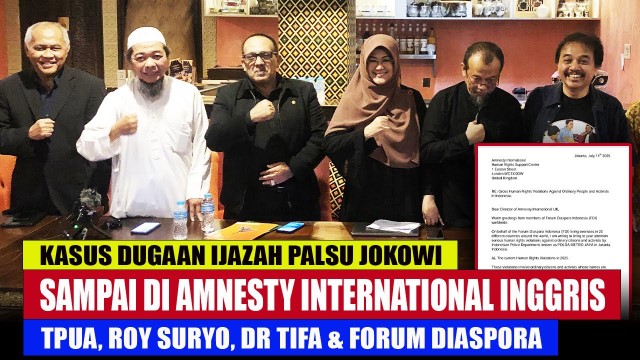 INFO! Forum Diaspora Indonesia (FDI) Adukan Kasus Ijazah Jokowi ke Amnesty International