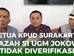 Alamak! Ketua KPUD Surakarta Ungkap Tak Ada Verifikasi Ijazah Jokowi Saat Pendaftaran Pilkada