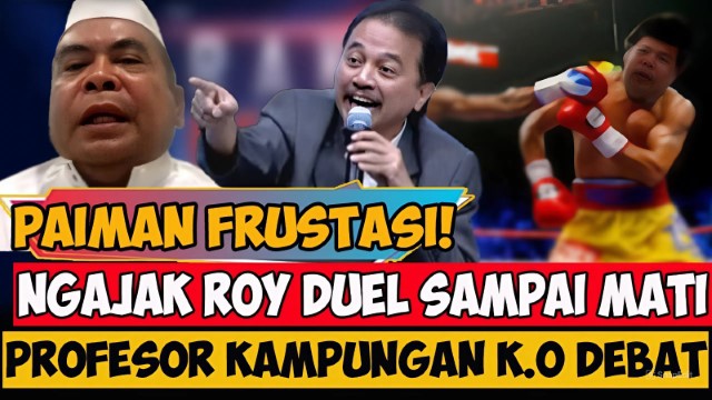 Paiman Raharjo Kalah Debat Berujung Tantang Duel Sampai Mati, Roy Suryo: Dasar Profesor Kampungan!
