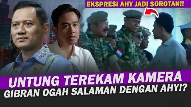 HEBOH Terekam Kamera Gibran Si Wapres Songong Ogah Salami AHY, Isu Liar Semakin Berkembang!