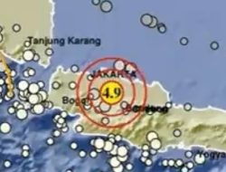 Bekasi Diguncang Gempa Magnitudo 4,9