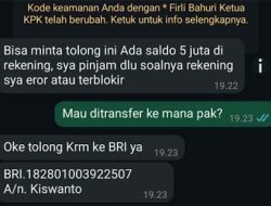 Nomor WhatsApp Firli Bahuri Diretas, Pinjam Duit Rp 5 Juta