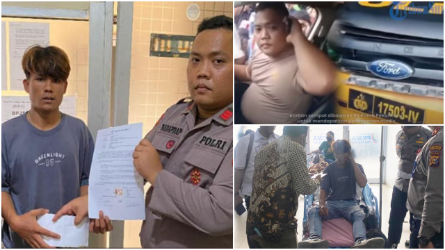 Terobos Lampu Merah, Mobil Brimob Tabrak Pemotor di Pekanbaru, Berakhir Cuma Jabat Tangan