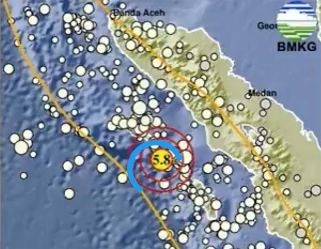 Gempa Besar M5,8 Guncang Aceh