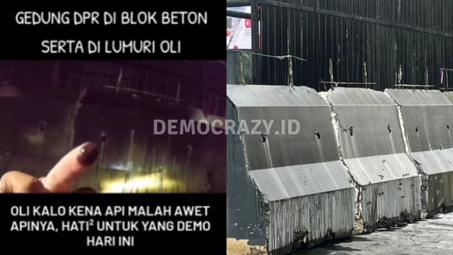 Pagar DPR Dilumuri Oli Jelang Demo Besar-Besaran 25 Agustus, Publik Murka: Puan Pembohong Handal!