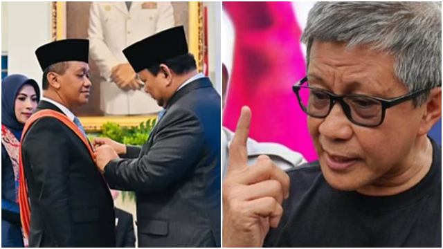 Momen Kontras Disentil Rocky Gerung, Rakyat Demo tapi Prabowo Beri Tanda Kehormatan di Istana