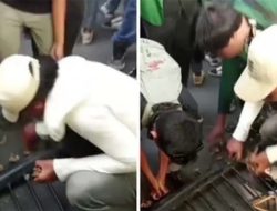 Pagar DPRD Sumut Rubuh Saat Demo, Massa Gercep Preteli Besi Untuk Dikiloin