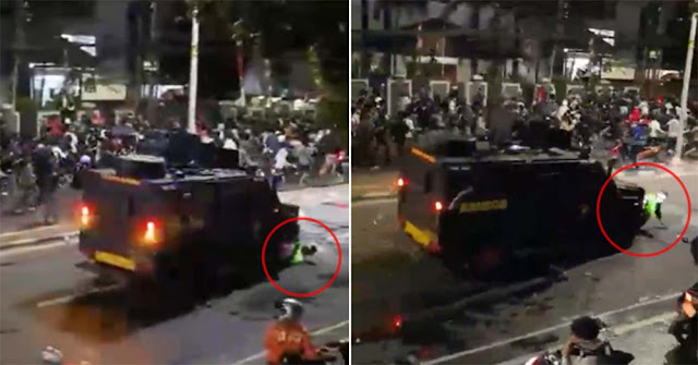 Viral Baraccuda Brimob Lindas Driver Ojol Saat Bubarkan Massa Demo DPR