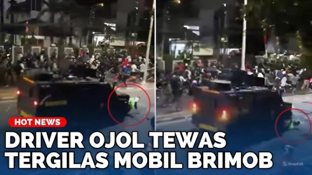 BIADAB! Saksi Mata Rantis Brimob Lindas Ojol: Sudah Teriak Ada Gojek di Bawah, Tetap Digilas Sampai Habis