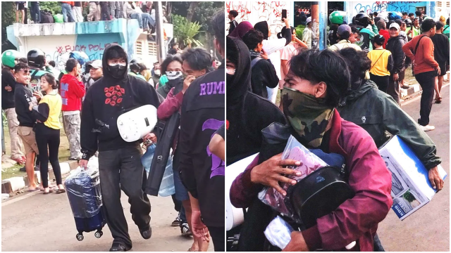 Massa Mulai Menjarah dan Membakar Gedung di Jakarta, Teriakan Cair, cair, cair! Menggema
