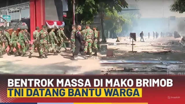 Sentil Brimob, Driver Ojol Ini Perlihatkan Cara Elegan TNI Bubarkan Demo Tanpa Kekerasan!
