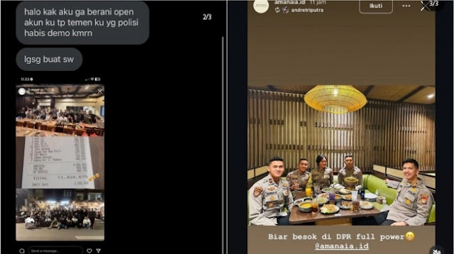 Kontras di Tengah Duka: Ojol Tewas Dilindas, Oknum Polisi Makan Mewah Habiskan Rp 11 Juta
