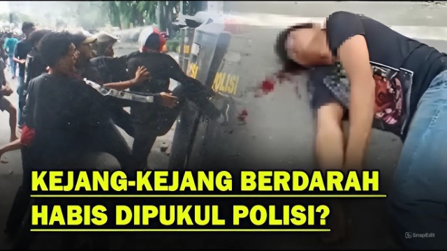 BRUTAL! Mahasiswa Dianiaya Polisi Saat Demo di Medan, Terkapar Berdarah dan Kejang di Jalanan