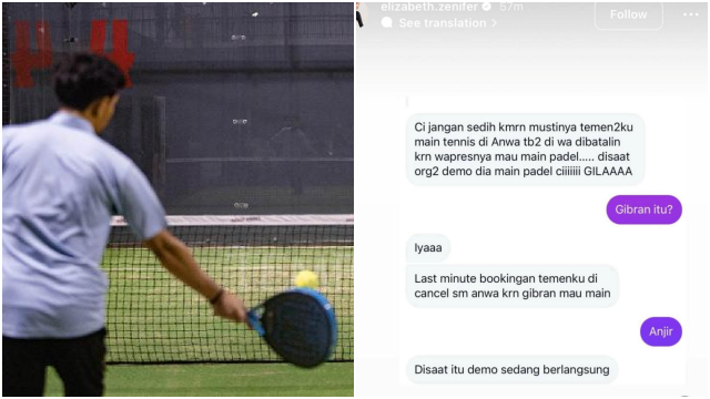 Gibran Katanya Main Padel saat Demo Ojol Dilindas Brimob, Stafsus Sebut Hoaks