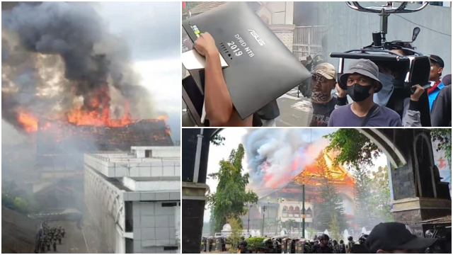 Gedung DPRD NTB Dibakar Massa, Barang-barang juga Dijarah