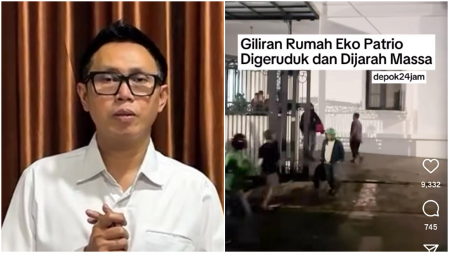 Rumah Eko Patrio Dijarah Massa, Koper hingga Guling Digondol