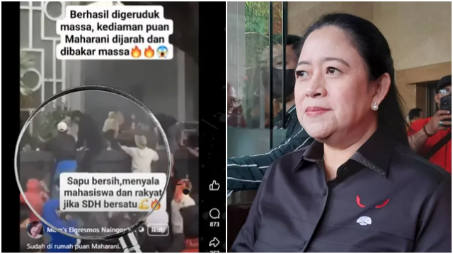 Video yang Klaim Rumah Puan Maharani Dibakar, Begini Faktanya