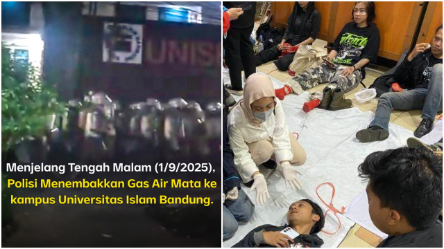Kampus Unpas & Unisba Ditembak Gas Air Mata Polisi, 12 Mahasiswa Pingsan