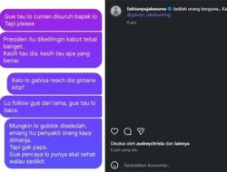 Lewat DM, Fathian Minta Gibran Jadi Orang Berguna: Kali Ini Aja