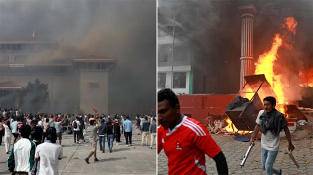 Demonstran Bakar Gedung Parlemen Nepal dan Rumah PM