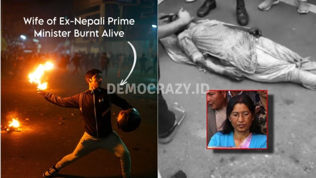 BRUTAL! Rumah Dibakar Massa Demo, Istri PM Nepal Tewas Terpanggang Hidup-Hidup
