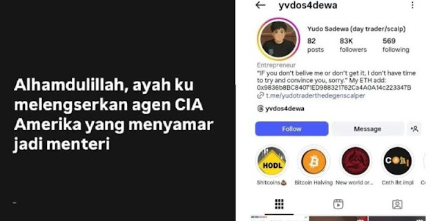Viral Sebut Sri Mulyani Agen CIA, Anak Menkeu Purbaya Klarifikasi hanya Becanda