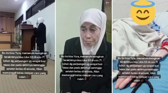 Viral Nenek 71 Tahun Meninggal Seminggu Setelah Wisuda S3 di UIN Walisongo