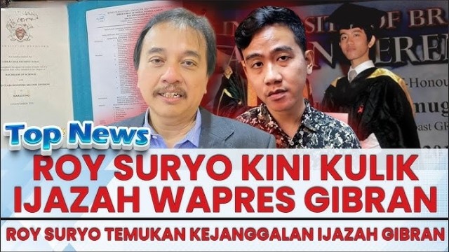 Roy Suryo Bongkar 4 Kejanggalan Fatal Ijazah Gibran!