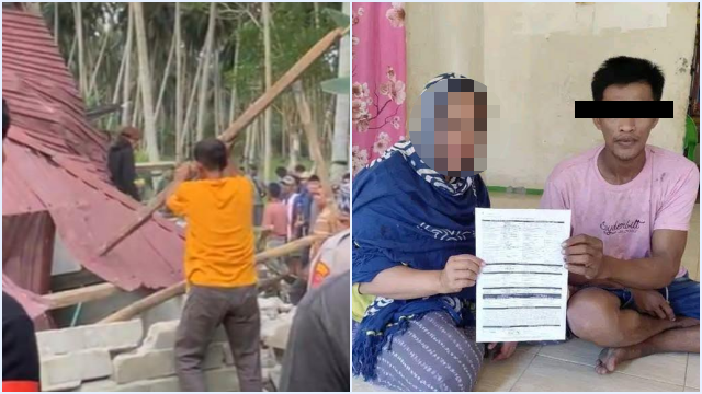 Diduga Jadi Pelaku Pembunuhan Karyawati Koperasi, Rumah Nasabah PNM Roboh Diamuk Massa